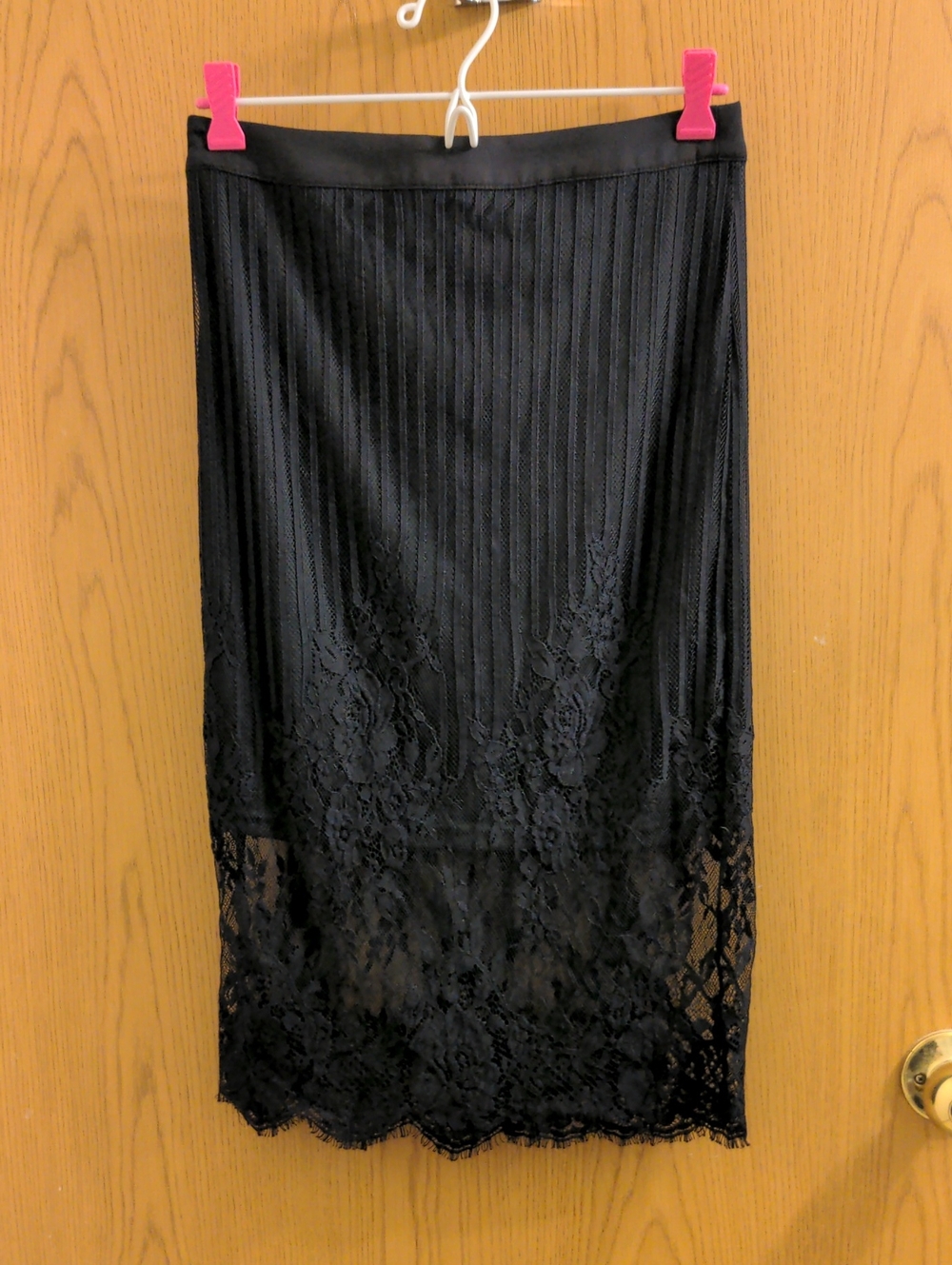 Jealous Tomato Black Lace Midi Skirt